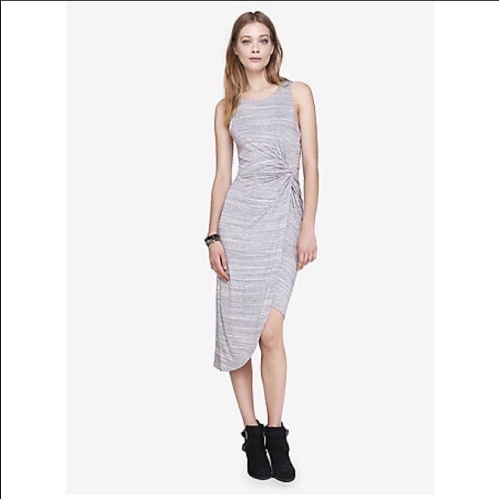 Express Twist Front Midi Dress